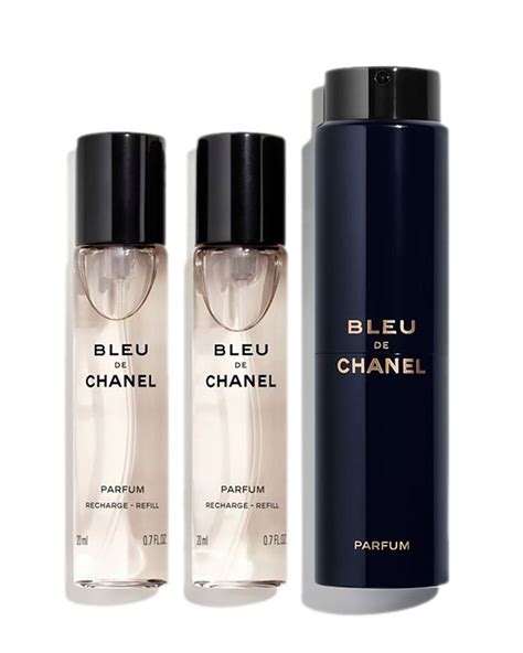 men's bleu de chanel parfum twist and spray set